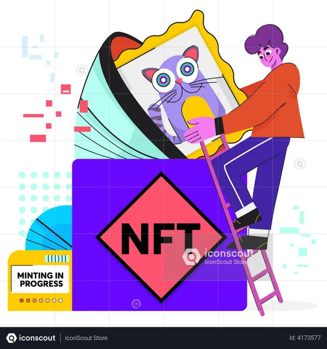 NFT minting process  Illustration