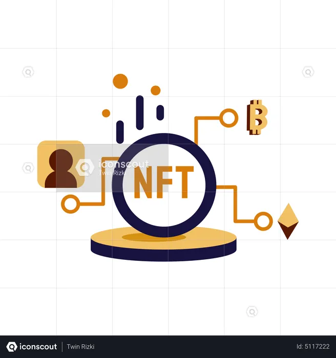 NFT-Münze  Illustration