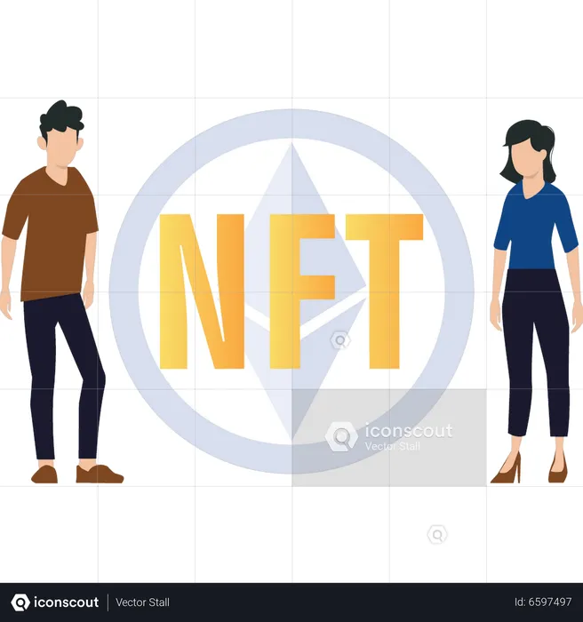 NFT-Münze  Illustration