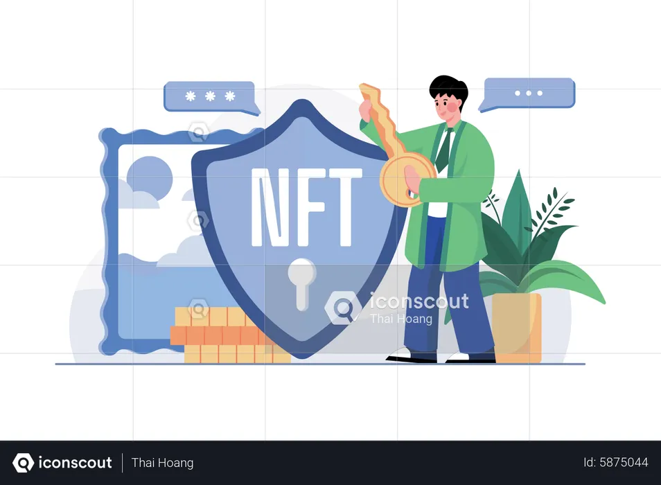 NFT Protection  Illustration