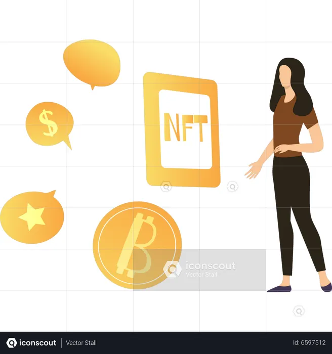 NFT technology  Illustration