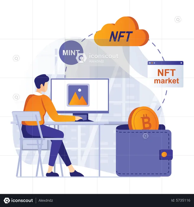 NFT wallet  Illustration