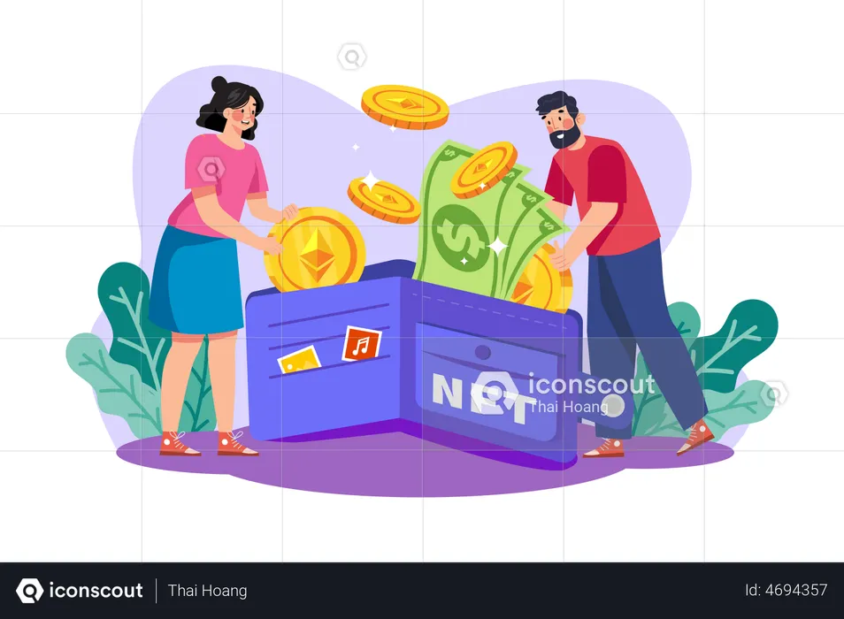 NFT wallet  Illustration