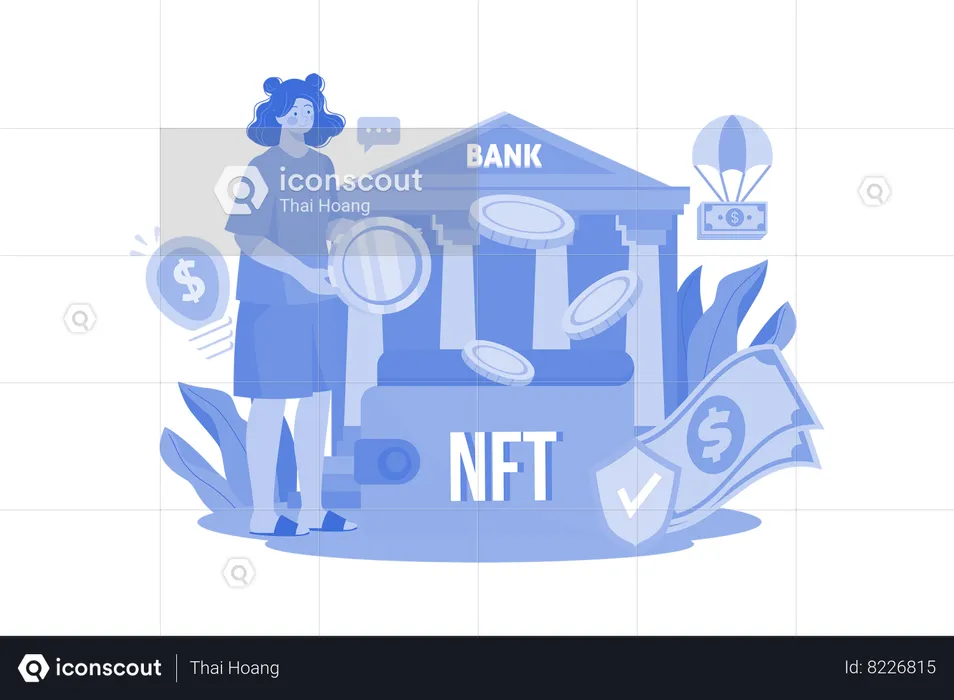 NFT Wallet  Illustration