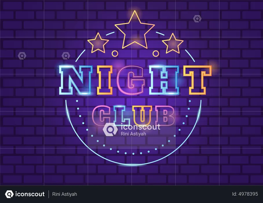 Night Club Party  Illustration