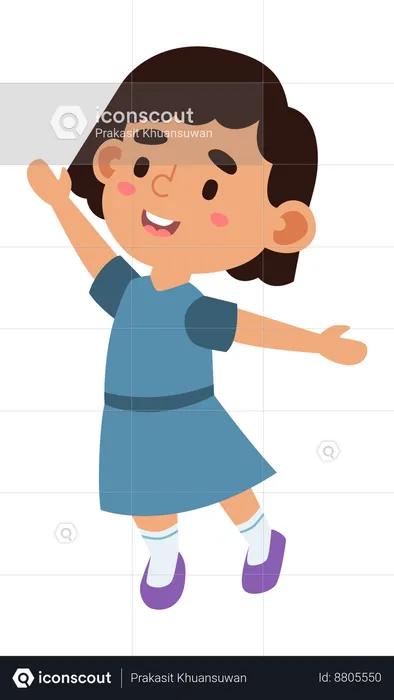 Niña sonriente  Ilustración