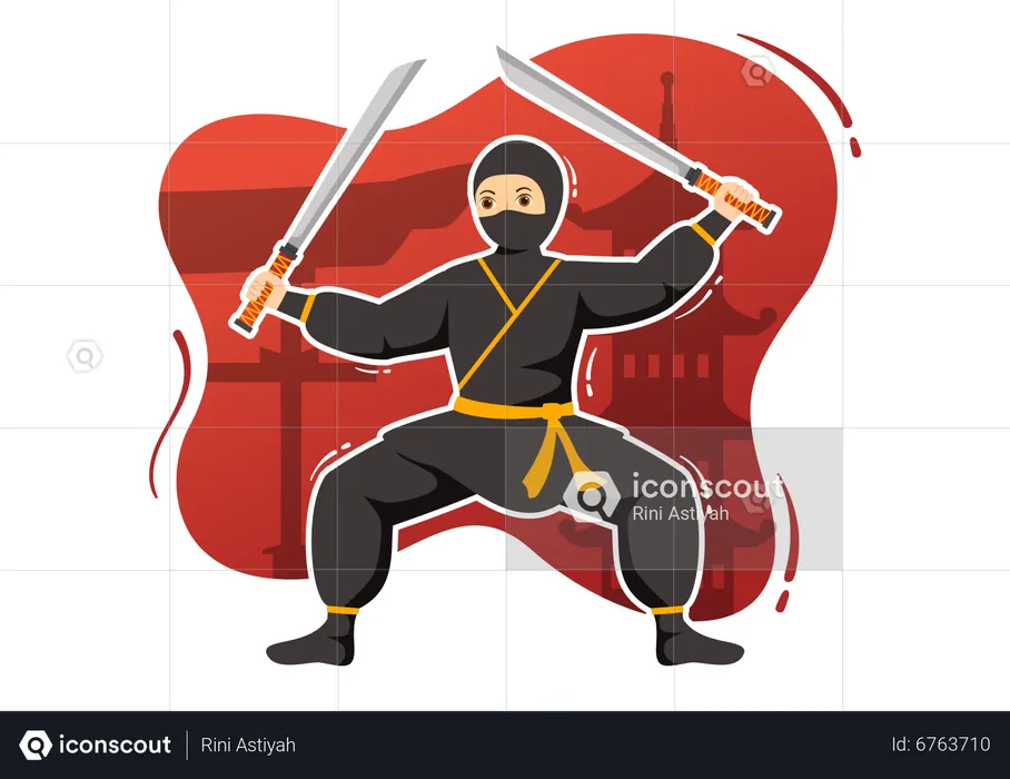 Ninja Training  Illustration