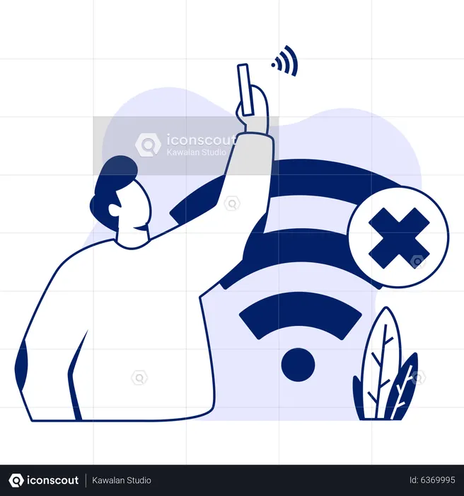 Best No Connection Illustration download in PNG & Vector format