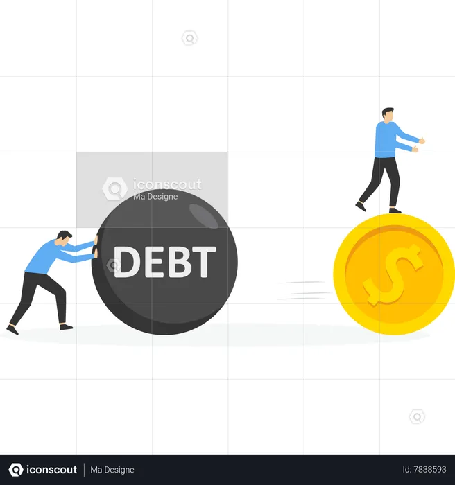 No debt keeps moving forward  Illustration