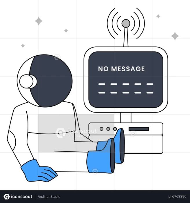 No Message  Illustration