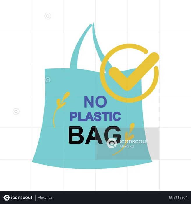 No plastic bag  Illustration