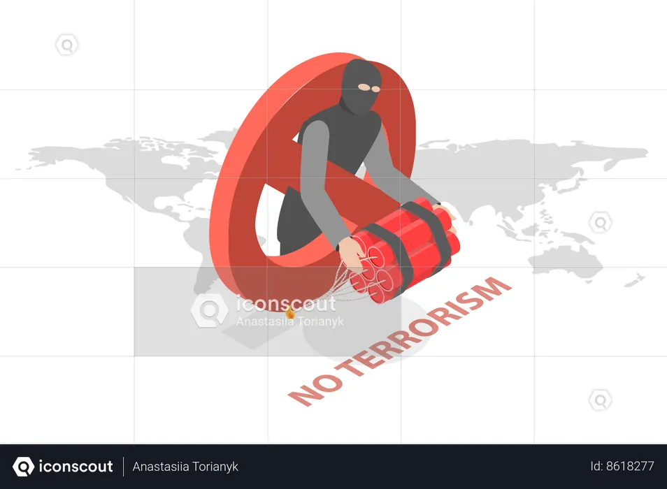 No Terrorism  Illustration