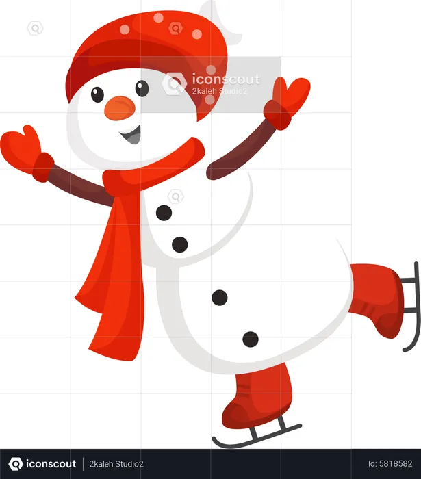 Bonhomme de neige de Noël  Illustration