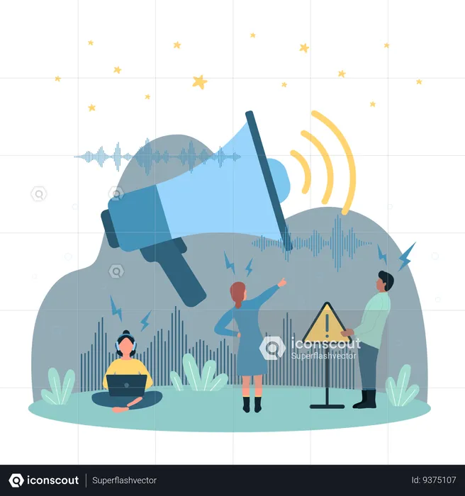Noise pollution  Illustration