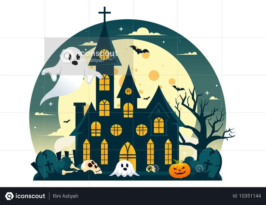 Noite de Halloween  Ilustração