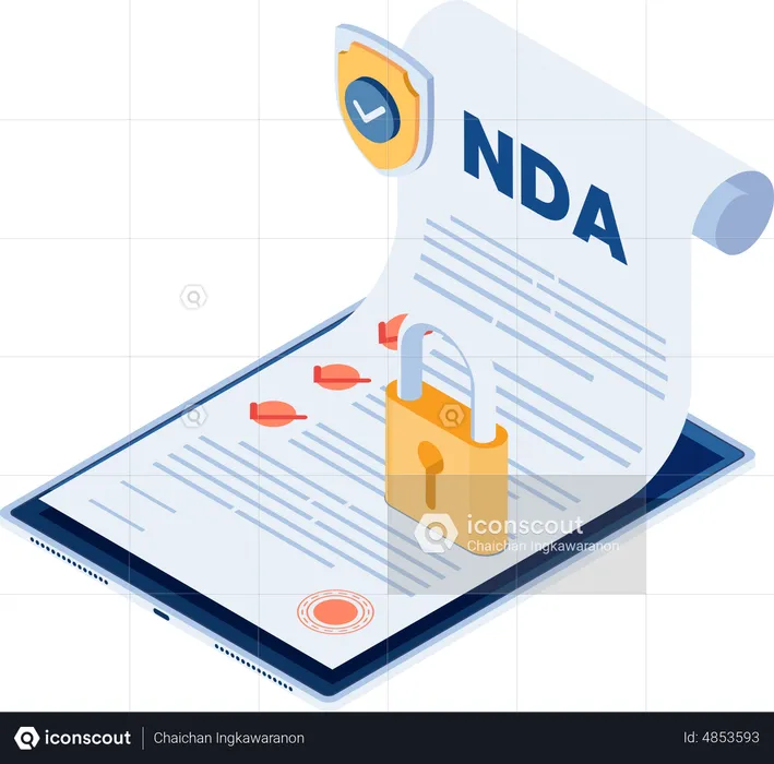 Non Disclosure Agreement Contract  Illustration