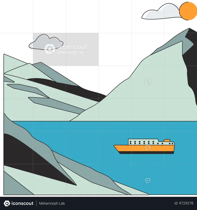 Norway - Geirangerfjord  Illustration