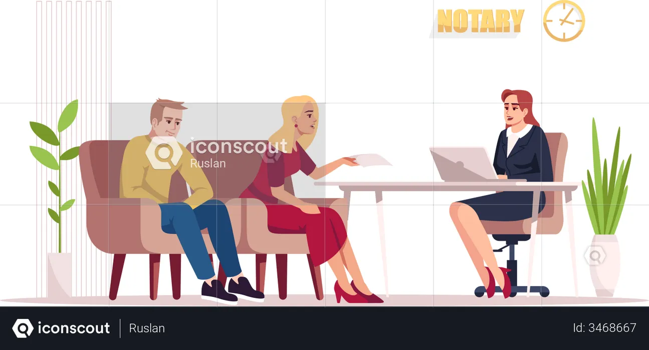 Notary consultation  Illustration