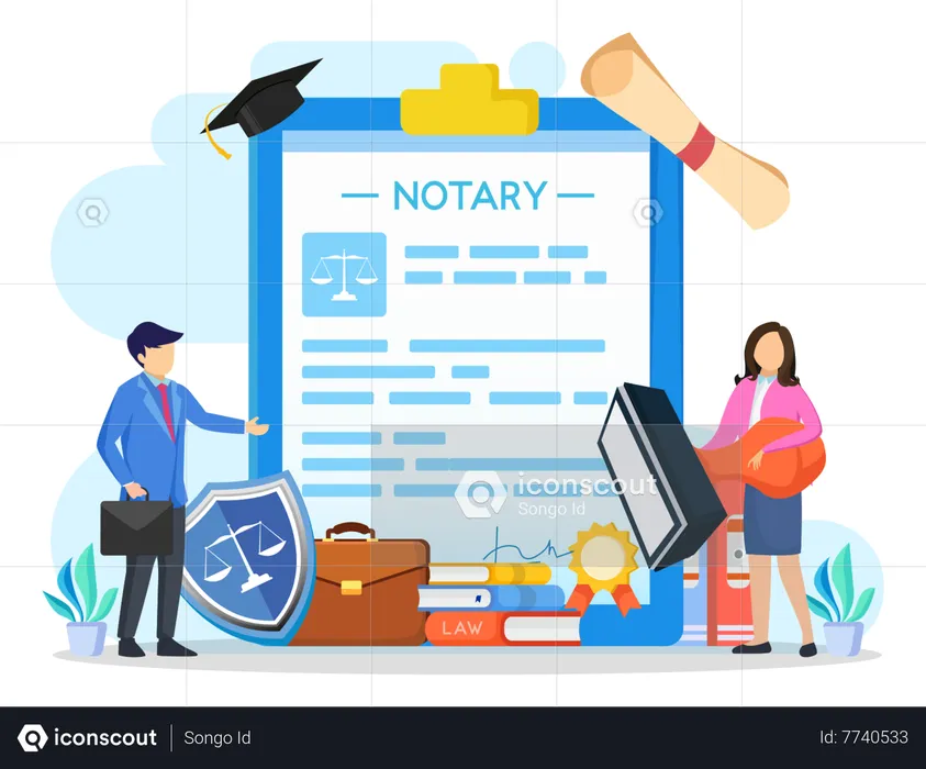 Best Notary Public Illustration Download In Png And Vector Format