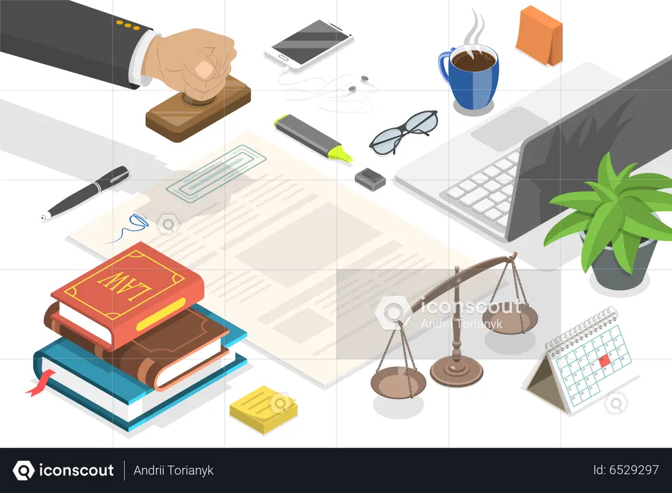 Notary Service and  Legal Advice  Illustration
