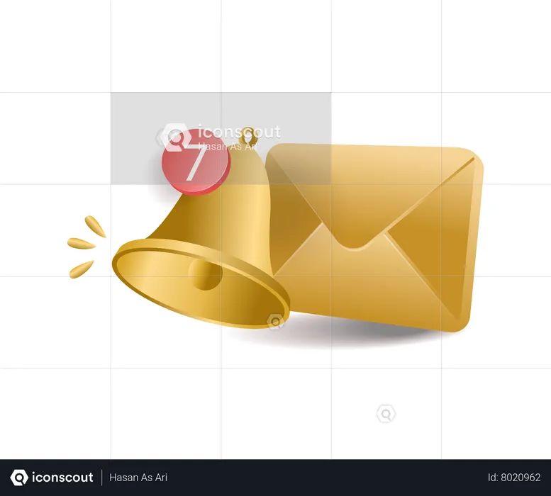 Notificação de e-mail recebido  Ilustração