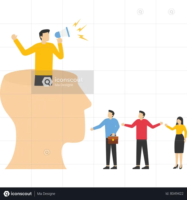 Notificação de notificação de trabalho do chefe  Ilustração