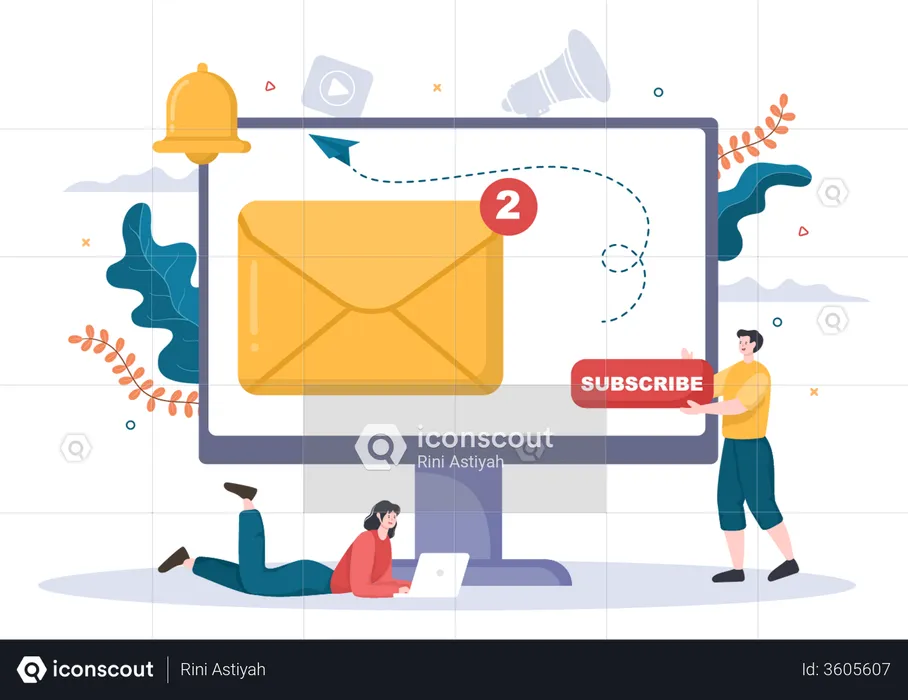 Notifications de nouveaux mails  Illustration