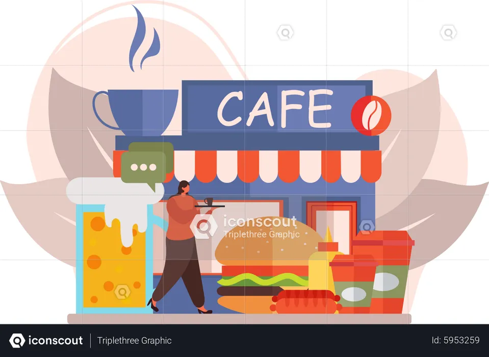 Café alimentaire  Illustration