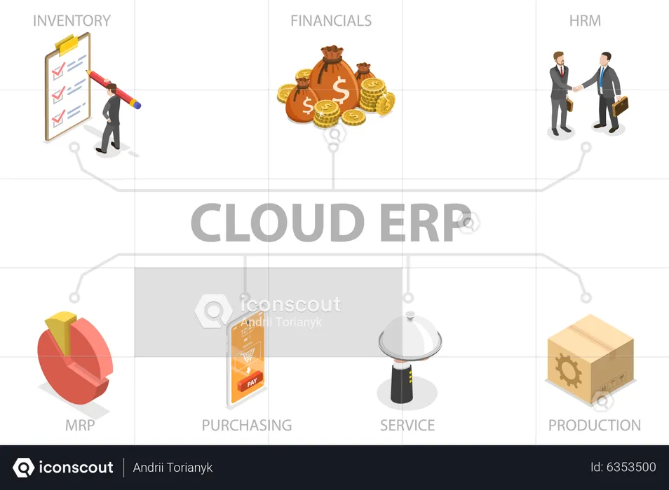 Erp en la nube  Ilustración