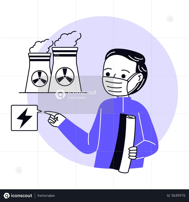 Nuclear Power Plant  Illustration