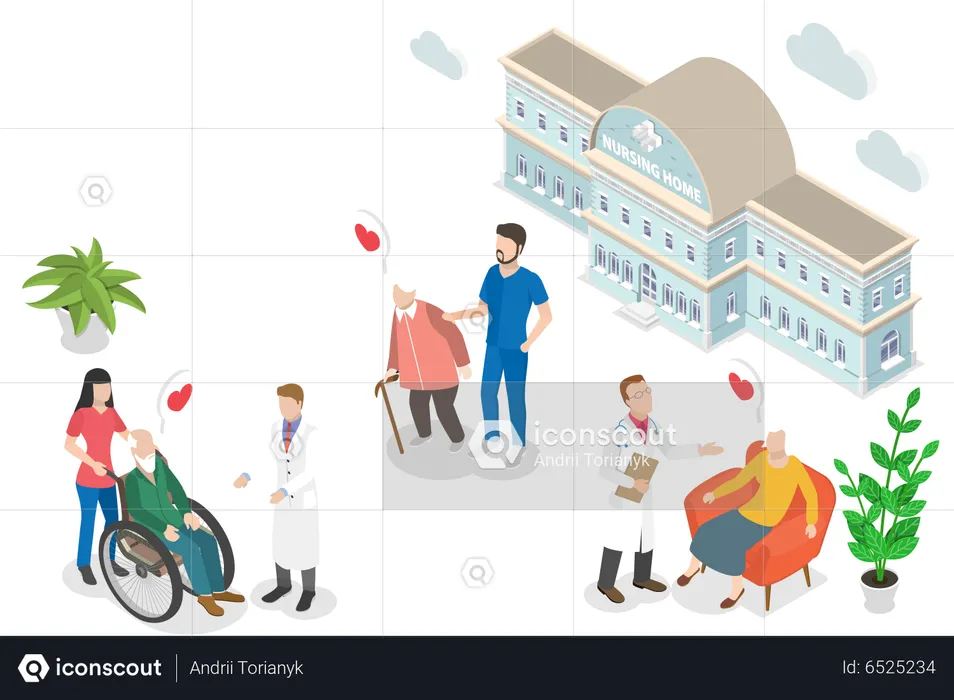 Nursing Home  Illustration