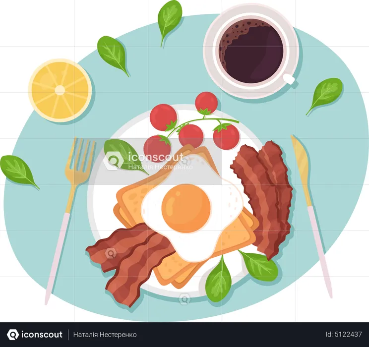 Nutritious Breakfast  Illustration