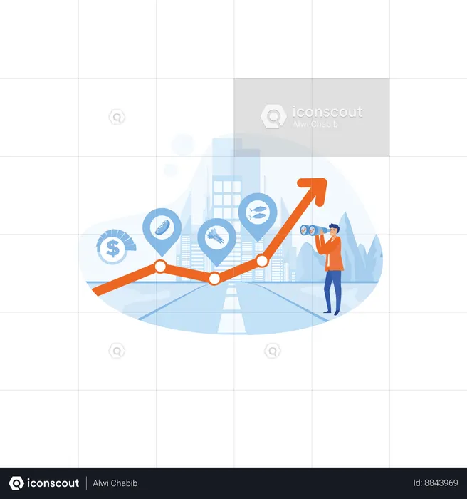 O gráfico do aumento dos preços dos produtos ao consumidor em todo o mundo  Ilustração