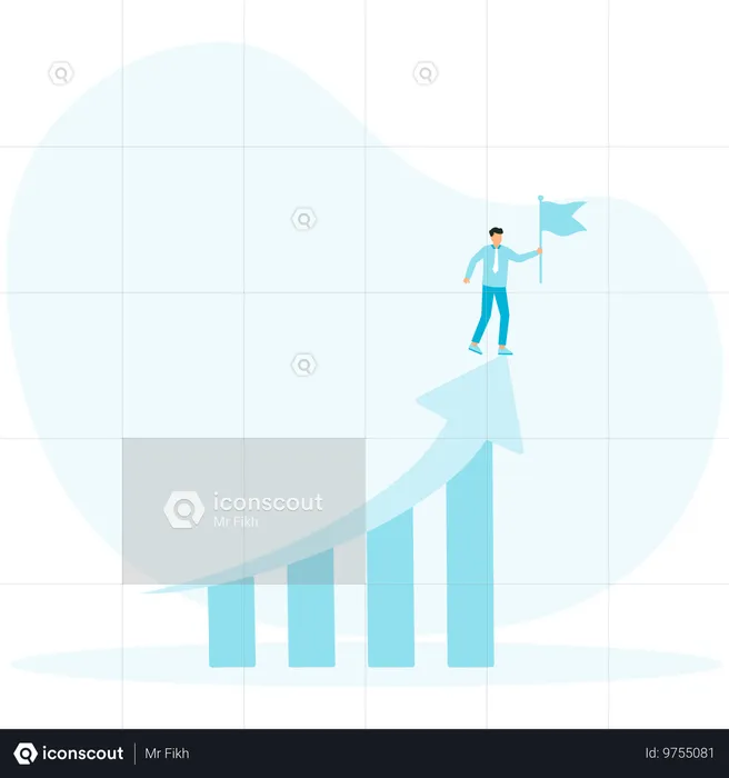 Obtenir des résultats élevés en affaires  Illustration