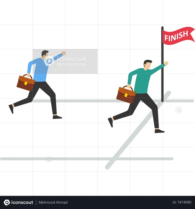 Oe step ahead of goals  Illustration