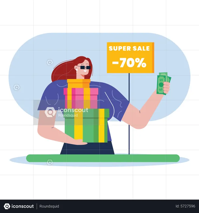 Oferta de super promoção da Black Friday  Ilustração