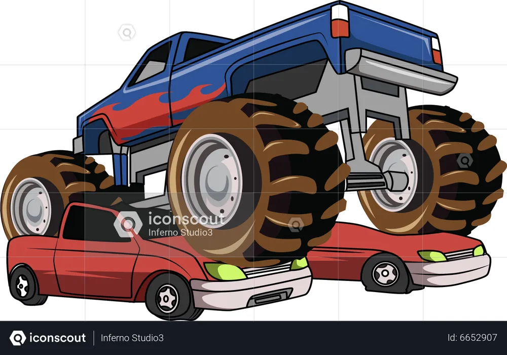 Off-road big truck  Illustration
