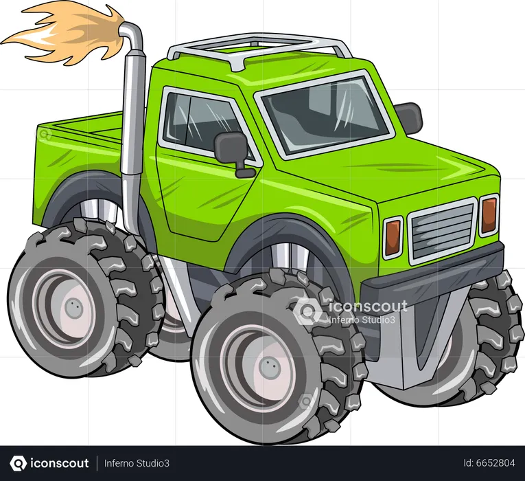 Off-road monster car  Illustration