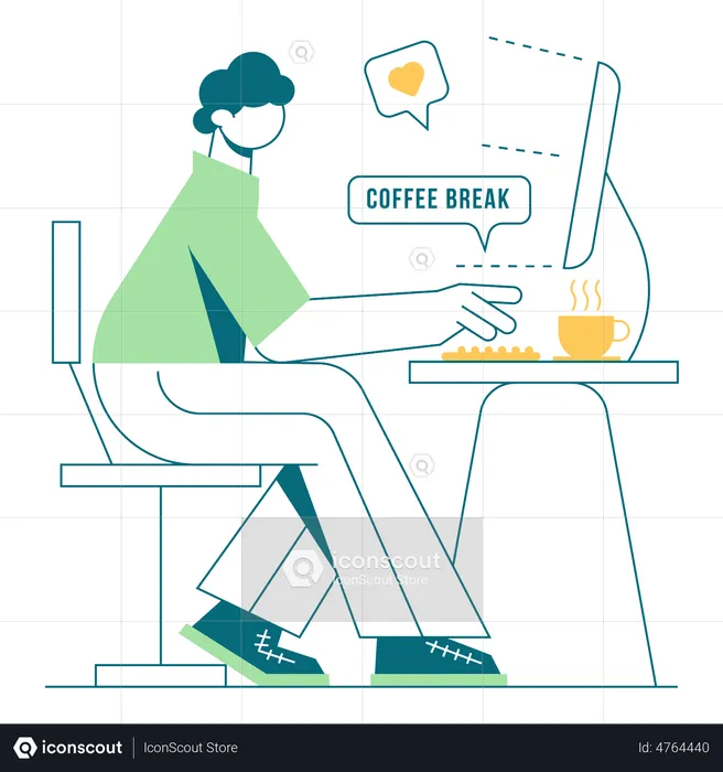 Office coffee break  Illustration