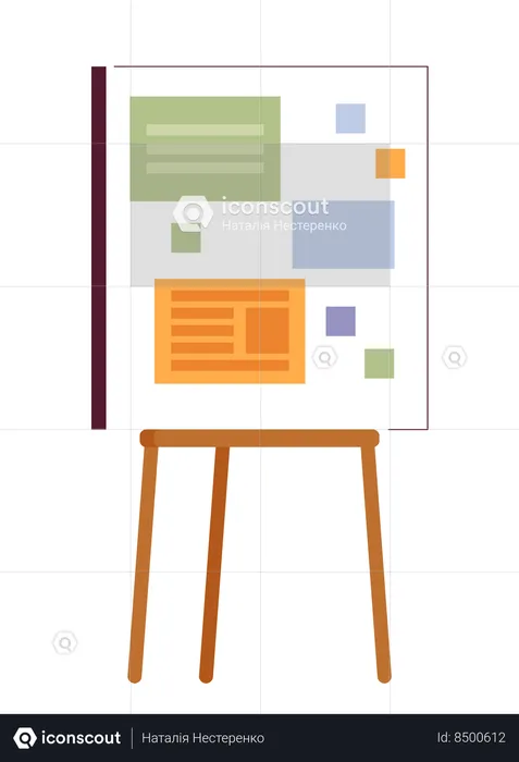 Office presentation board tripod  Illustration