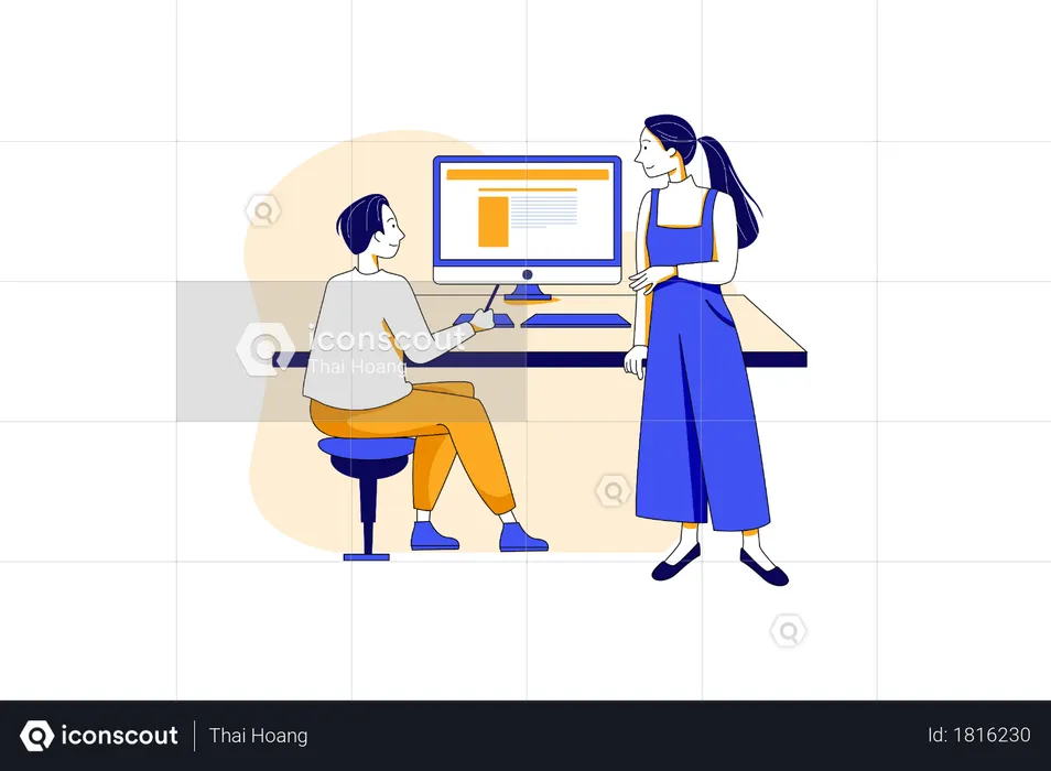 Office relationship  Illustration