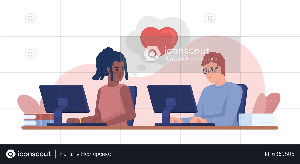 Office romance  Illustration