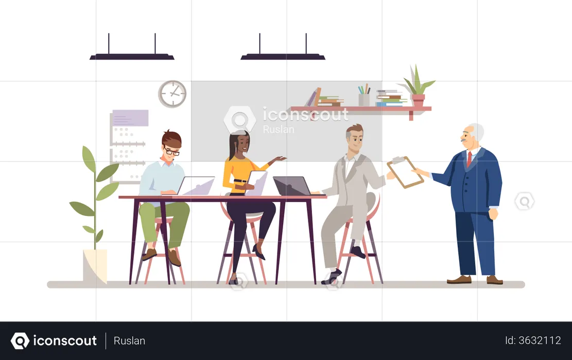 Office Teamwork  Illustration