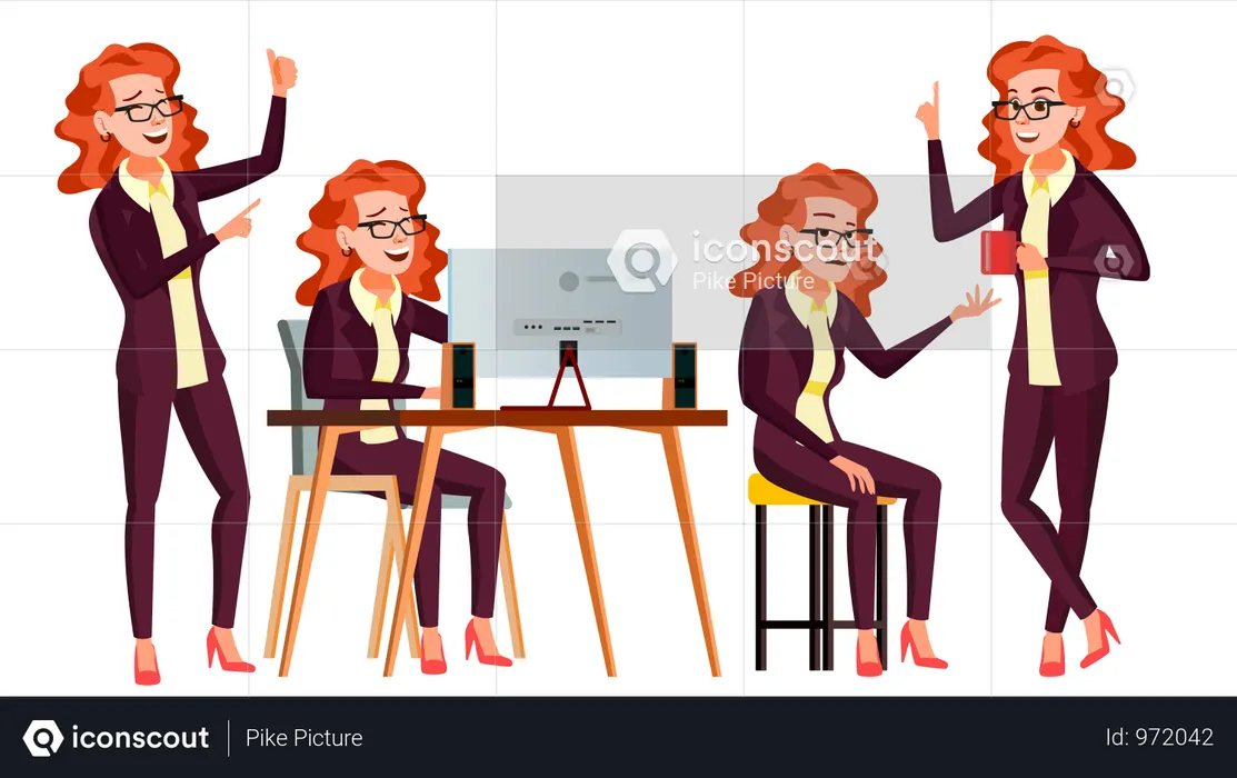 Office Worker  Illustration