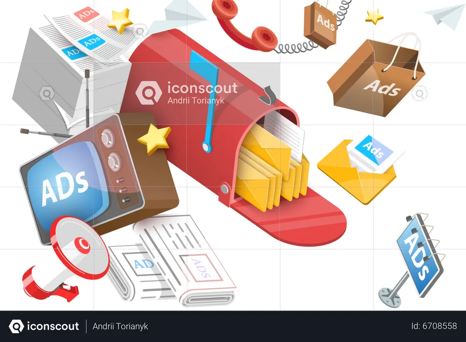 Offline Marketing  Illustration