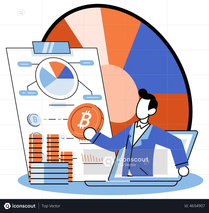 Offre initiale de pièces et crypto-monnaie  Illustration