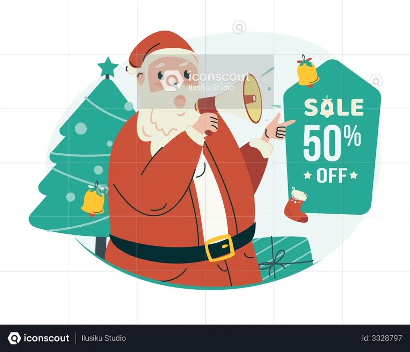 Offres de soldes de Noël  Illustration