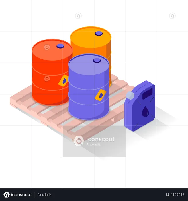 Oil barrel  Illustration