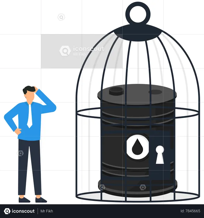 Oil barrier inside the cage  Illustration