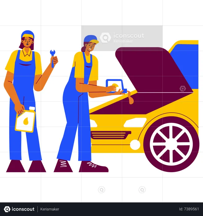 Oil change service  Illustration